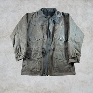 Outback Trading Company Jacket Mens Small Black‎ Waxed Twill Canvas Oilskin 2702